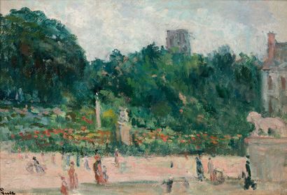 Maximilien Luce (1858-1941) Le Jardin du Luxembourg, vers 1931

Huile sur papier...