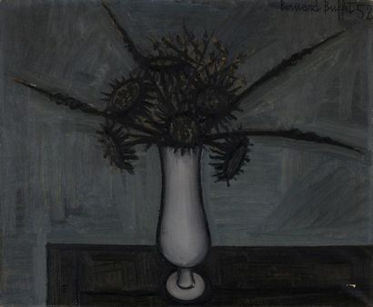 Bernard BUFFET (1928-1999) Bouquet de tournesols, 1952

Huile sur toile, signée et...