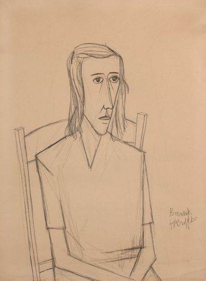 Bernard BUFFET (1928-1999) Portrait de femme, 1948

Fusain sur papier, signé et daté...