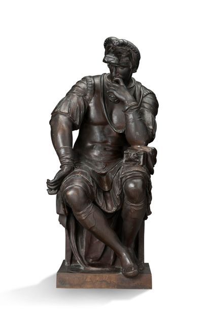 D'après MICHEL ANGE Laurent de Médicis
Épreuve en bronze, fonte
Barbedienne, réduction...