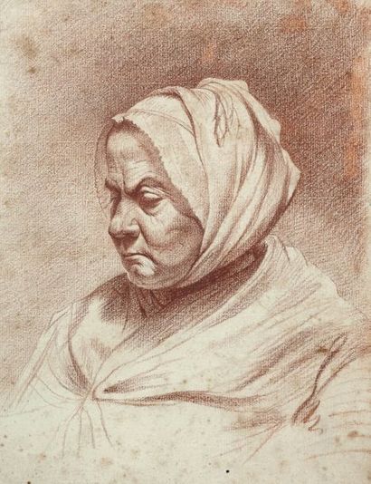 Jean-Jacques de BOISSIEU (1736-1810) Portrait de femme dit «La Boudeuse»
Sanguine...