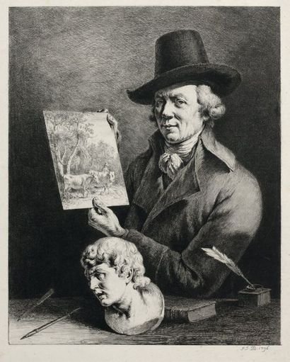 Jean-Jacques de BOISSIEU (1736-1810) Jean-Jacques de Boissieu, portrait de l'auteur.
Ci-contre,...