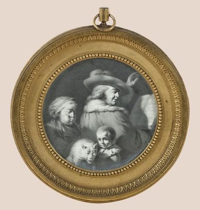 Jean-Jacques de BOISSIEU (1736-1810) Médaillon avec un groupe familial
Médaillon...