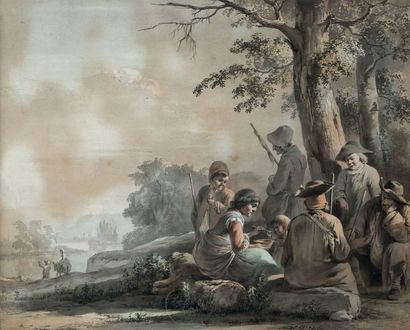 Jean-Jacques de BOISSIEU (1736-1810) Le repos des travailleurs
Le repos des maîtres
Paire...