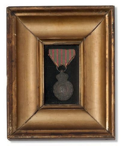 null France. Médaille de Sainte-Hélène.
Second Empire. Bronze patiné. Médaille dans...