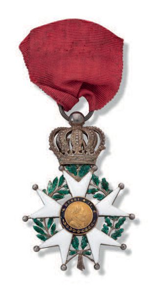 null France. Ordre de la Légion d'honneur, instituée en 1802. Croix de chevalier.
Monarchie...