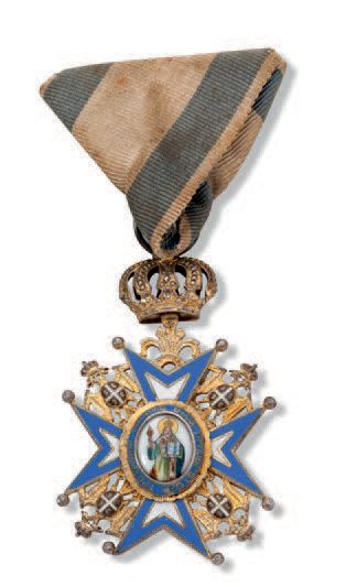 null Serbie. Ordre de Saint-Sava, institué en 1883, modifié en 1904.
Serbia. Order...