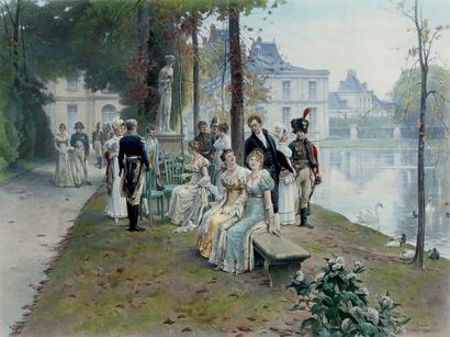 Adrien MOREAU (1843-1906) (d'après) Réception à Fontainebleau en 1805.
Albert DAWANT...