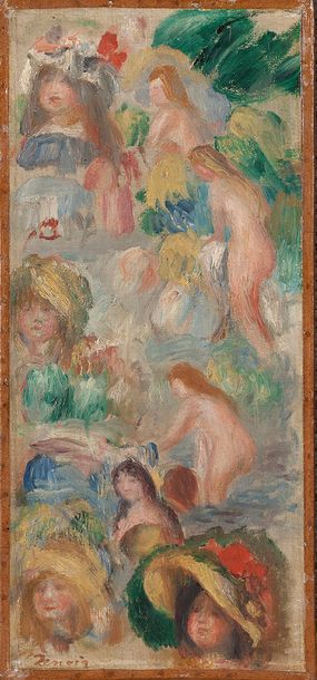 Pierre-Auguste RENOIR (1841-1919) Etudes de personnages

Huile sur toile, signée...