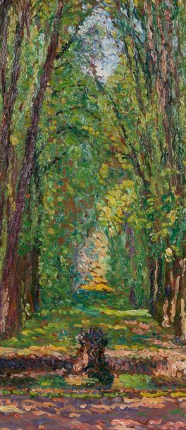 Henri MARTIN (1860-1943) Allée dans le parc du château de Versailles, circa 1910

Huile...