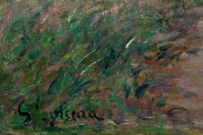 Gustave LOISEAU (1865-1935) Bord de rivière Huile sur toile, signée en bas à gauche...