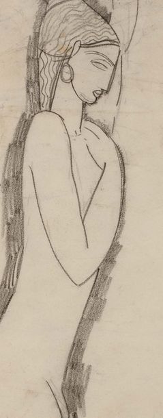 Amedeo MODIGLIANI (1884-1920) Hermaphrodite de profil, 1913

Crayon noir sur papier,...