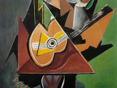 Serge FERAT (1881-1958) Guéridon à la guitare

Gouache sur papier, signée en bas...