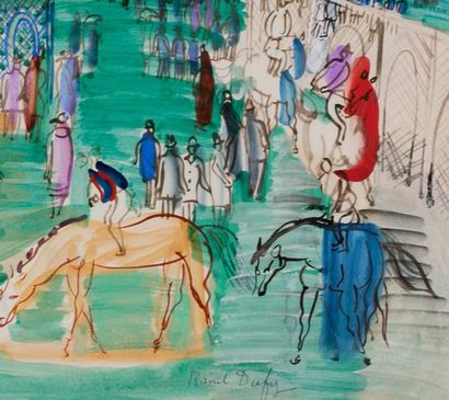 Raoul DUFY (1877-1953) Paddock à Nice, 1927

Gouache, aquarelle et lavis sur papier,...