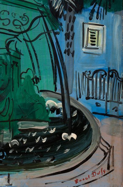 Raoul DUFY (1877-1953) La fontaine à Hyères, 1928

Huile sur toile, signée en bas...