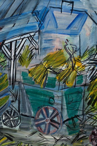 Raoul DUFY (1877-1953) Dépicage à la maison blanche, 1945

Huile sur toile, signée...