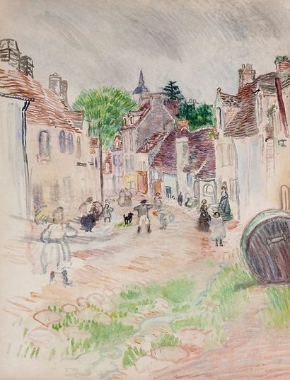 Raoul DUFY (1877-1953) Village de Normandie, circa 1900

Aquarelle sur papier, signée...