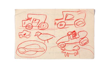 Pablo Picasso (1881-1973) Composition de plusieurs dessins pour le fils d'Inès

Crayon...