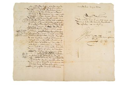 FREDERIC IV (1574-1610) comte palatin

Lettre manuscrite (minute ou copie d'époque),...