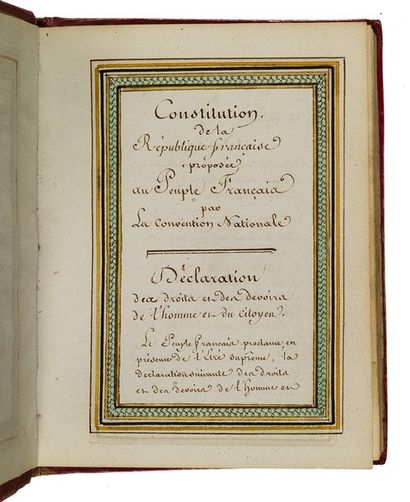 CONSTITUTION DE L'AN III

MANUSCRIT, Constitution...