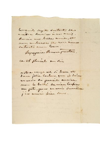 JOSÉPHINE (1763-1814) Impératrice

L.A.S. «Lapagerie Buonaparte», 25 floréal au soir...