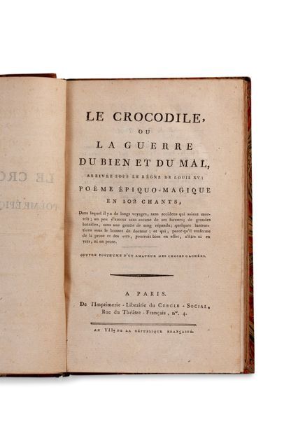 [SAINT MARTIN (Louis Claude de)]. Le Crocodile, ou la guerre du bien et du mal, arrivée...