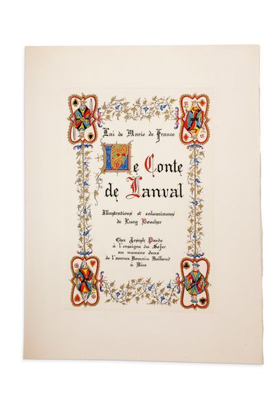 BOUCHER & BRONNER - FRANCE (Marie de.) Lai de Lanval. Illustrations et enluminures...