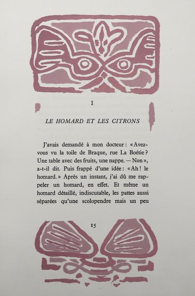 BRAQUE (Georges) - PAULHAN (Jean). Braque le patron. Genève, Éditions des Trois Collines,...