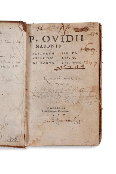 OVIDE. P. Ovidii Nasonis. Fastorum Lib. VI. Tristium Lib. V. De Ponto Lib. IIII,...