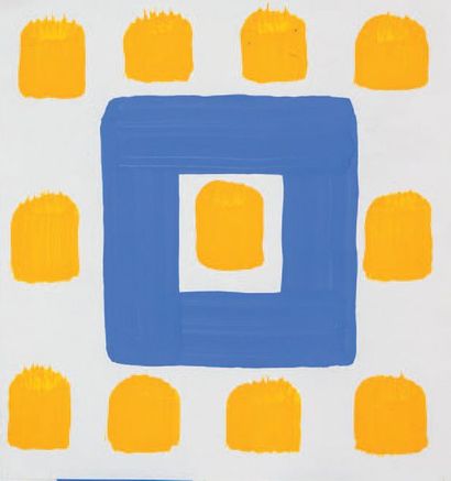Albert CHUBAC (1925-2008) Sans titre
Peinture acrylique sur papier
25 x 25 cm.
