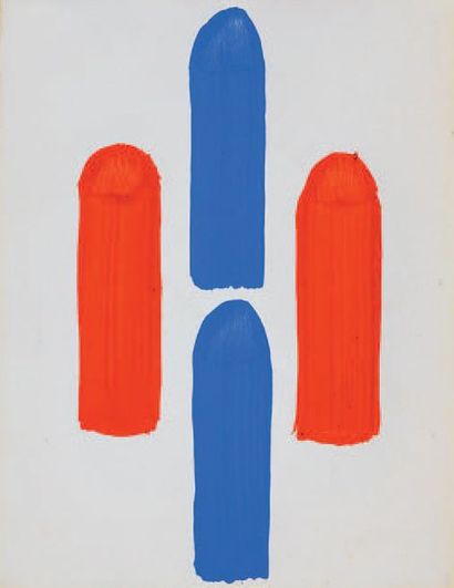 Albert CHUBAC (1925-2008) Sans titre
Peinture acrylique sur papier
30 x 20 cm.