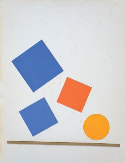 Albert CHUBAC (1925-2008) Sans titre
Collage sur carton
65 x 45 cm.