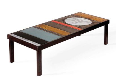 ROGER CAPRON (1922-2006) Table dite Soleil
Céramique métal
30 x 81 x 41 cm.
Circa...