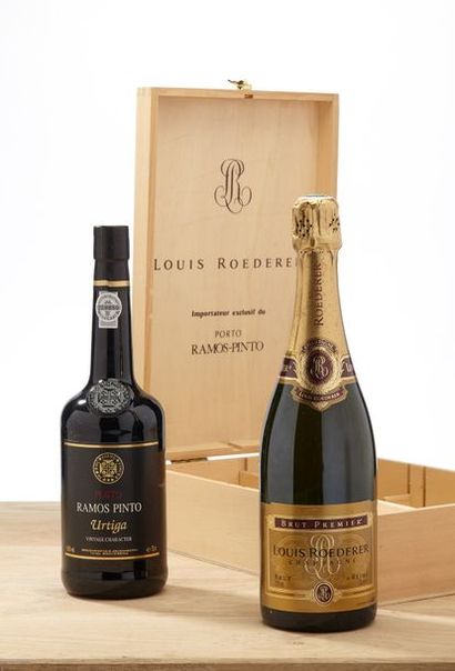 null 1 Coffret Champagne Louis Roederer Brut Premier et Porto Ramos Pinto Urtiga