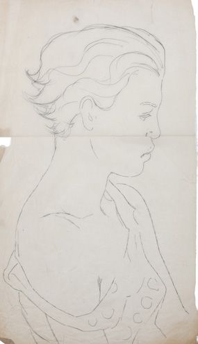 Alix AYMÉ (1894-1989) Portrait de jeune femme de profil

Stylo et crayon sur papier...
