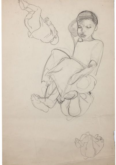 Alix AYMÉ (1894-1989) Etude d'enfants endormis

Crayon sur papier
42 x 32.6 cm -...