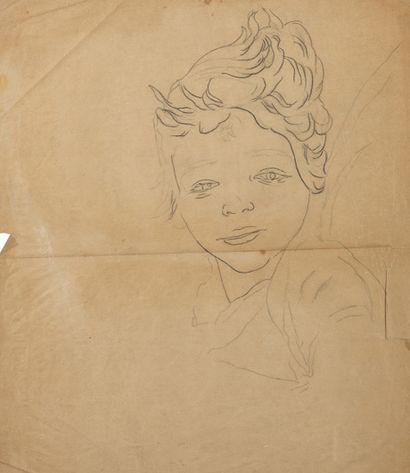 Alix AYMÉ (1894-1989) Etude de jeune garçon

Encre et crayon sur papier
41 x 34 cm...