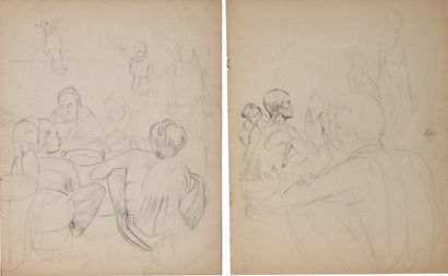 Alix AYMÉ (1894-1989) Etudes de personnages assis

Deux crayons sur papier
31.7 x...