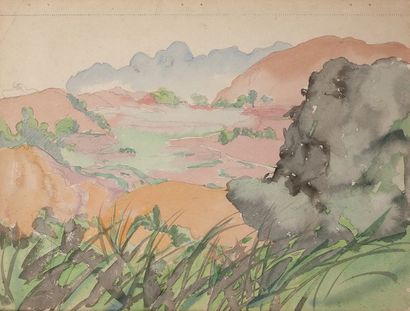 Alix AYMÉ (1894-1989) Paysage

Aquarelle sur papier
28 x 37 cm - 11 x 14 9/16 in.

Watercolor...