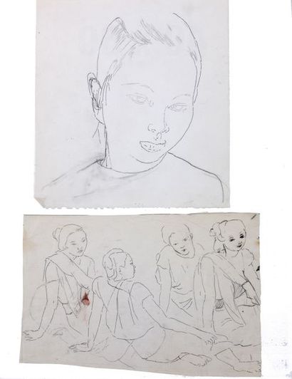 Alix AYMÉ (1894-1989) 
Etude d'oiseaux

Crayon sur papier

32.5 x 49 cm - 12 3/4...