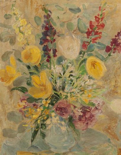 Le Pho (1907-2001) Bouquet de fleurs

Huile sur isorel, signée en bas à droite, contresignée...