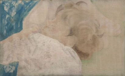 Alix AYMÉ (1894-1989) Jeune garçon endormi

Encre et couleurs sur soie; signée en...