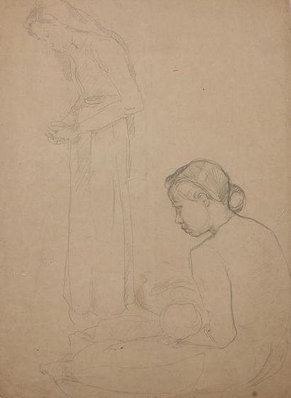 Alix AYMÉ (1894-1989) Deux femmes

Crayon sur papier
37 x 26.5 cm - 14 9/16 x 10...