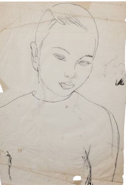 Alix AYMÉ (1894-1989) Etude de femme

Encre et crayon sur papier calque
39 x 27 cm...