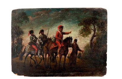 ALEXANDRE OSSIPOVITCH ORLOWSKY (1777-1832), ATTRIBUÉ À Cavaliers cosaques
Huile sur...