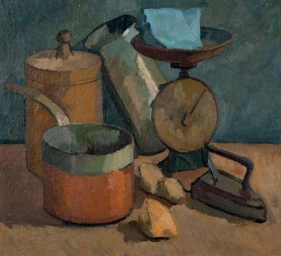 ALEXANDRE ISSAKOVITCH ROUSAKOV (1898-1952) * Nature morte à la balance
Huile sur...