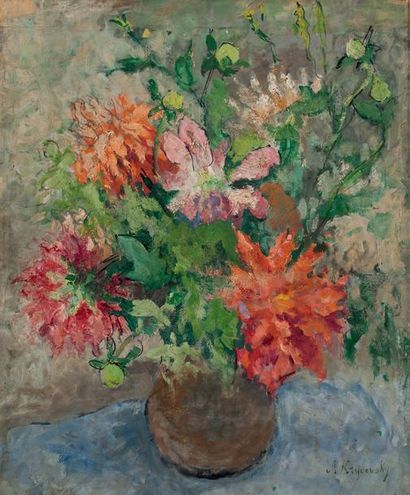 MYKOLA VASYL (NICOLAS VASSILIÉVITCH) KRYCHEVSKY (1898-1961) Bouquet de fleurs
Huile...