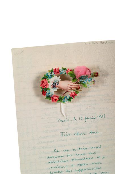 BRETON ANDRÉ (1896 - 1966) Lettre autographe signée adressée à Hans BELLMER Paris,...