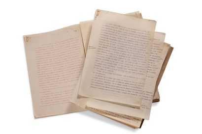 CLAUDEL Paul (1868-1955) Le Soulier de satin, deux tapuscrits et une préface manuscrite...