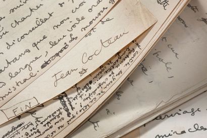 COCTEAU Jean (1889-1963) Retrouvons notre enfance, manuscrit autographe signé
S.l.,...